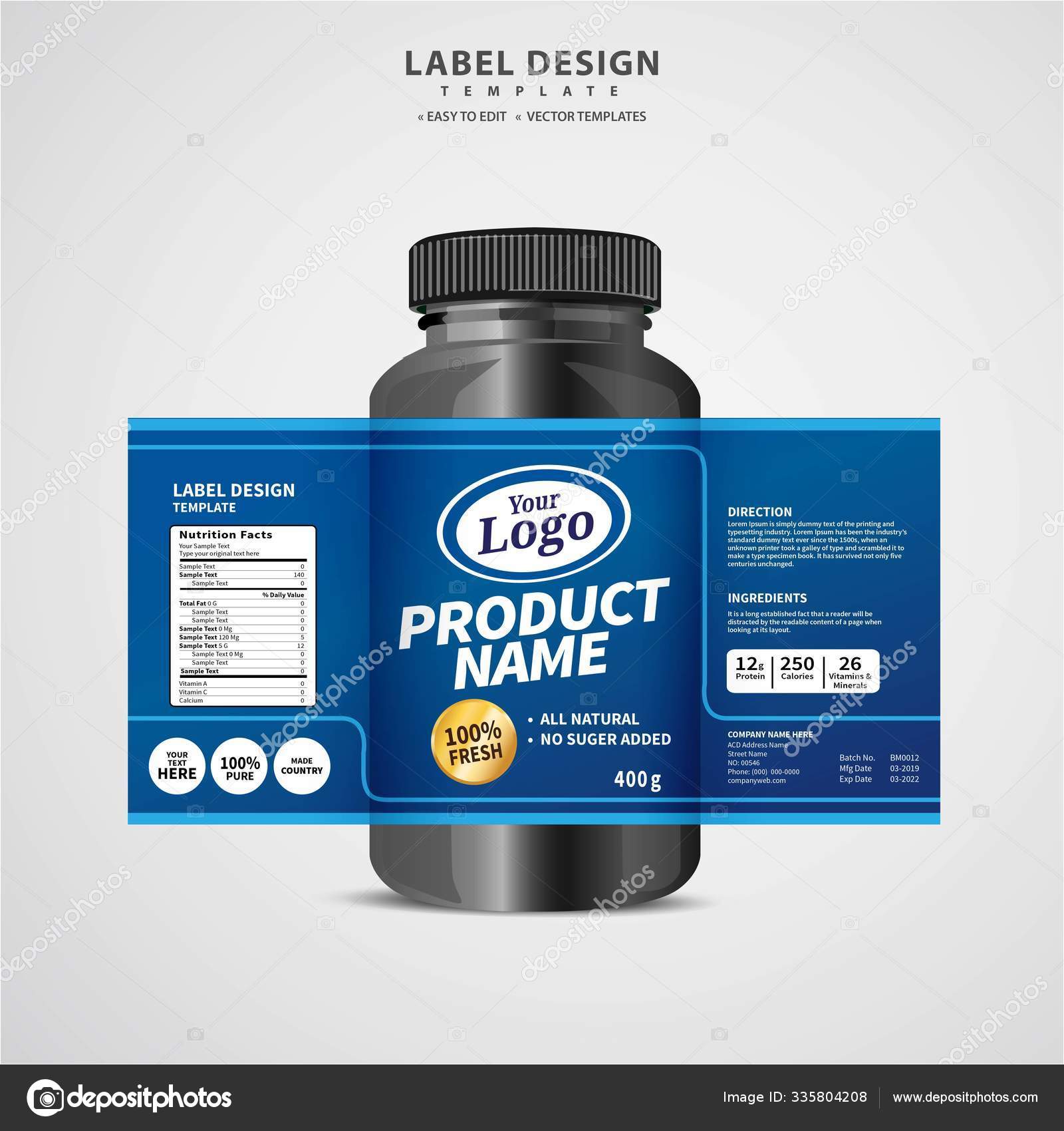 Bottle Label Package Template Design Label Design Mock Design Label
