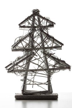 Beyaz küçük dekoratif köknar ağacı