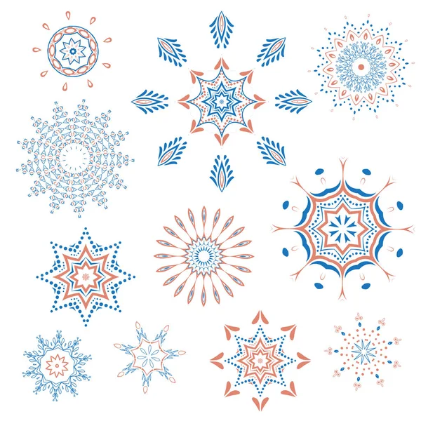 kar taneleri, doğal Noel kar taneleri, tasarımı için beyaz arka plan üzerinde izole Noel yıldızlar topluluğu