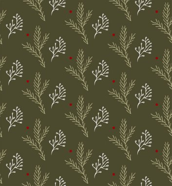 Seamless çizilmiş Noel ve yılbaşı modeli. Vektör soyut tasarım ve Dekorasyon Tekstil, kapakları, paket, ambalaj kağıdı için çizilmiş arka plan ver. Karalamalar illüstrasyon