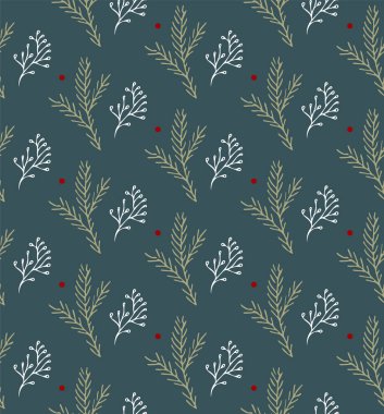 Seamless çizilmiş Noel ve yılbaşı modeli. Vektör soyut tasarım ve Dekorasyon Tekstil, kapakları, paket, ambalaj kağıdı için çizilmiş arka plan ver. Karalamalar illüstrasyon