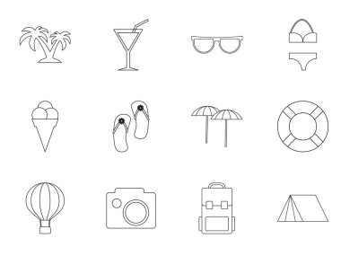 vektör Icon set seyahat.