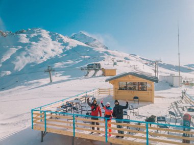 Mulakhi Vadisi Kış Manzarası, Svaneti Kafkasya Dağı, Georgia