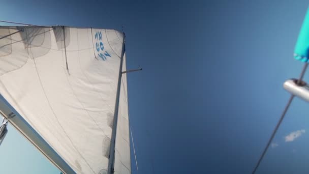 voiles d'un voilier dans le vent 