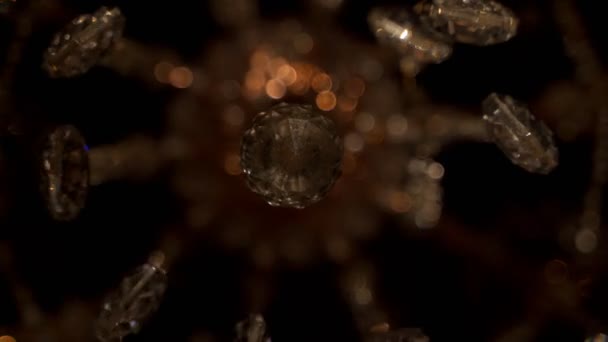 Ametystový drahokam krystaly abstraktní textury pozadí — Stock video