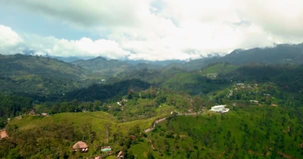 Valle Verde de Sri Lanka. Disparo de dron — Vídeos de Stock