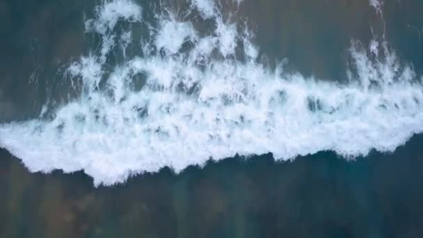 Top down aerial view of sea waves Royalty Free Stock Footage