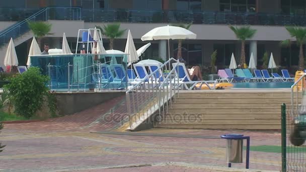 Turkey, Antalya, August 20, 2015, the area adjacent to the hotel — Stock Video