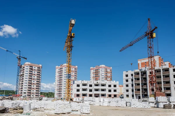 Local de construção do edifício de apartamentos Fotos De Bancos De Imagens Sem Royalties