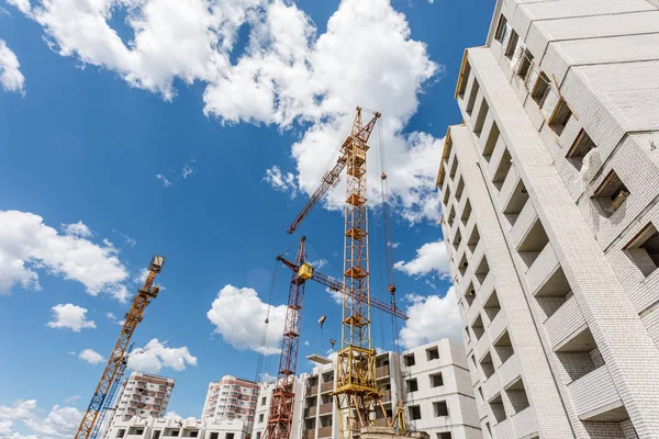 Local de construção do edifício de apartamentos Imagens De Bancos De Imagens