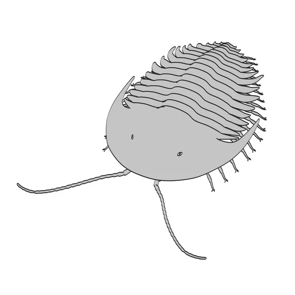 2d ilustración de dibujos animados de trilobites — Foto de Stock