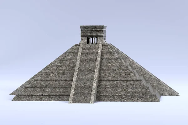 Representación 3D realista de la pirámide maya — Foto de Stock
