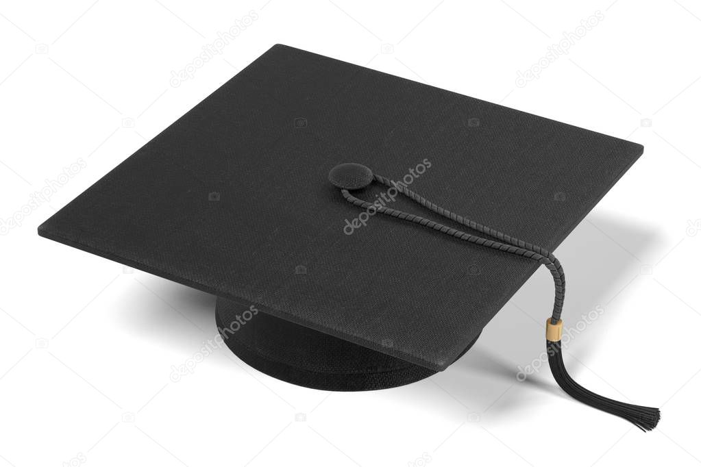 realistic 3d render of graduation cap
