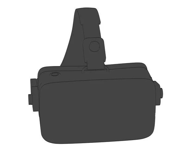 2d cartoon illustration of VR headset — Stock Photo, Image