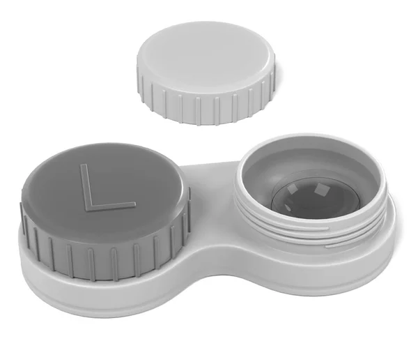 Realistic 3d render of contact lenses case — Stock Photo, Image