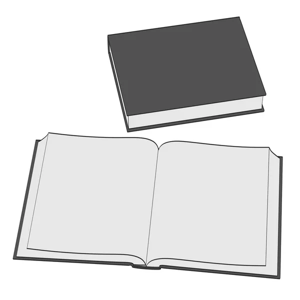 2D tecknad illustration av bok — Stockfoto