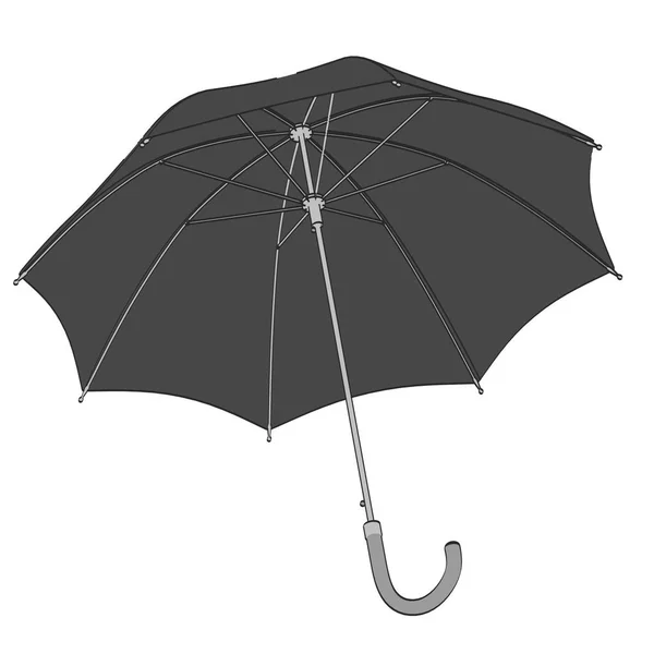 2d desenho animado ilustração de guarda-chuva — Fotografia de Stock