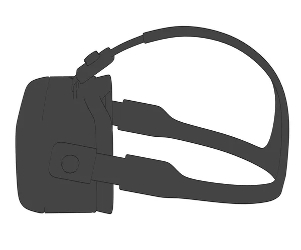 Ilustração dos desenhos animados 2d do fone de ouvido VR — Fotografia de Stock