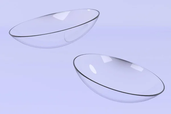 Реалистичная 3D рендеринг контактных линз — стоковое фото