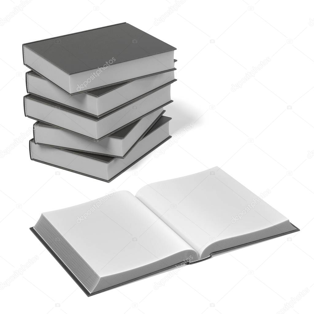 realistic 3d render of book