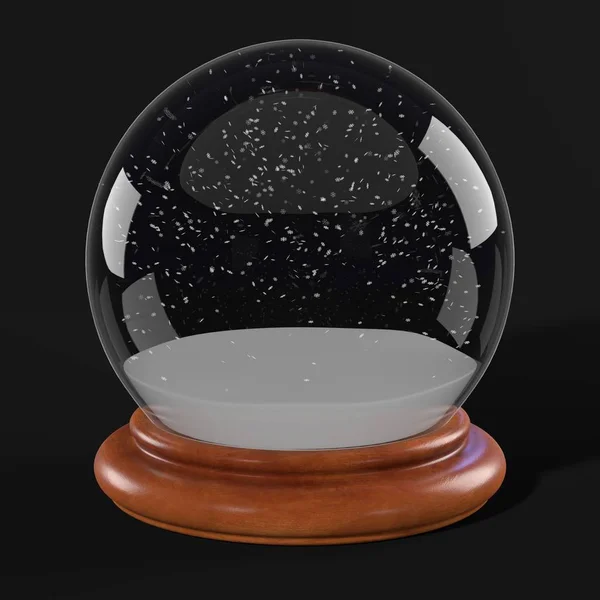 Realistic 3d render of snow globe — Stock Photo, Image