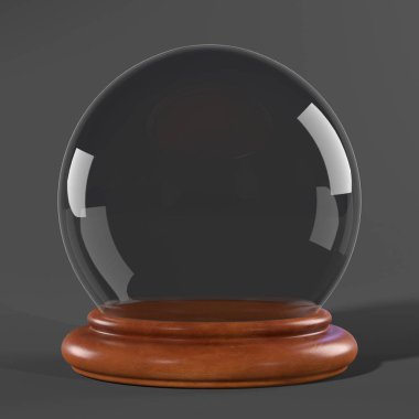 kar küresi gerçekçi 3d render