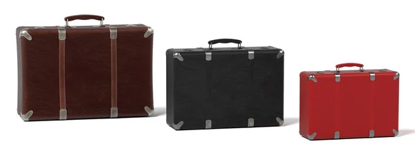 Realistic 3d render of suitcases — Stock Photo, Image