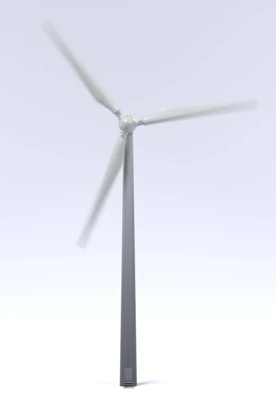 Renderização 3d realista de turbina eólica — Fotografia de Stock