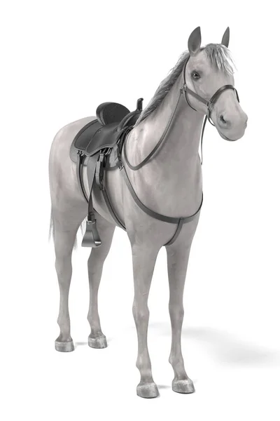 Realistische 3D-Darstellung des Pferdes — Stockfoto