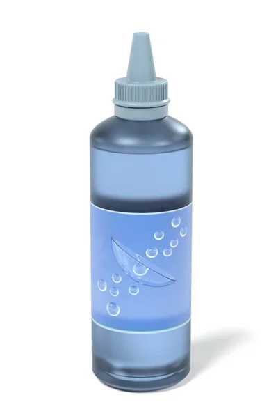 Realistische 3D-Darstellung der Lösungsflasche — Stockfoto