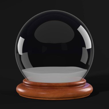 kar küresi gerçekçi 3d render