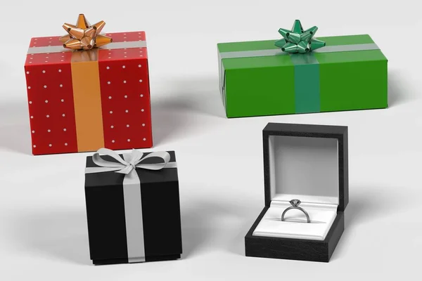 3D-Darstellung von Geschenken — Stockfoto