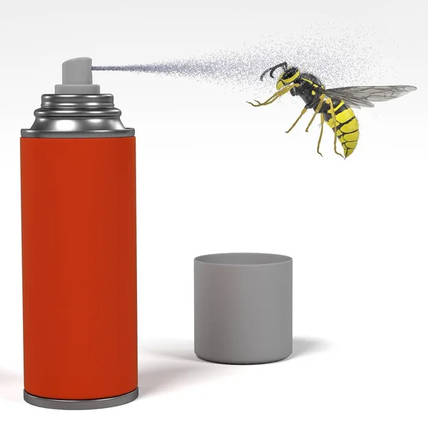 3D render spray zabijania owadów — Zdjęcie stockowe