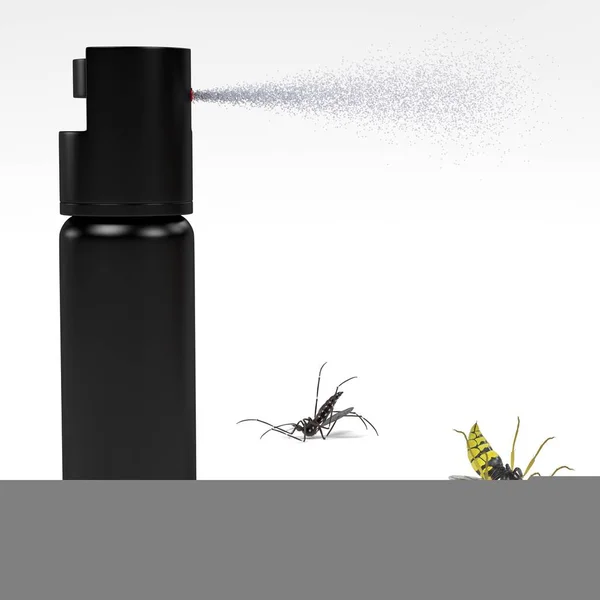 3d render of spray killing insect — Stock Photo, Image