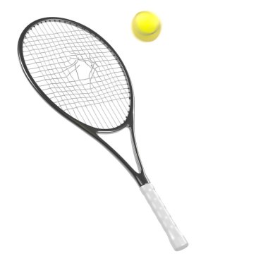 kırık tenis raketi 3D render