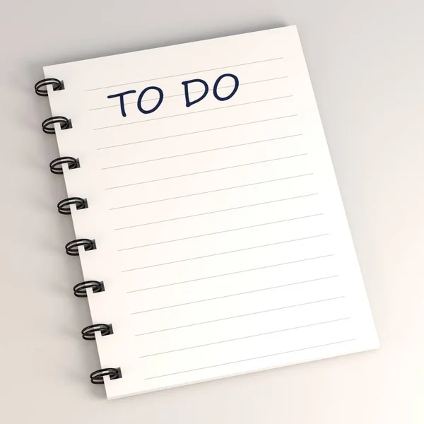 3d render of to do list — Stock Photo, Image
