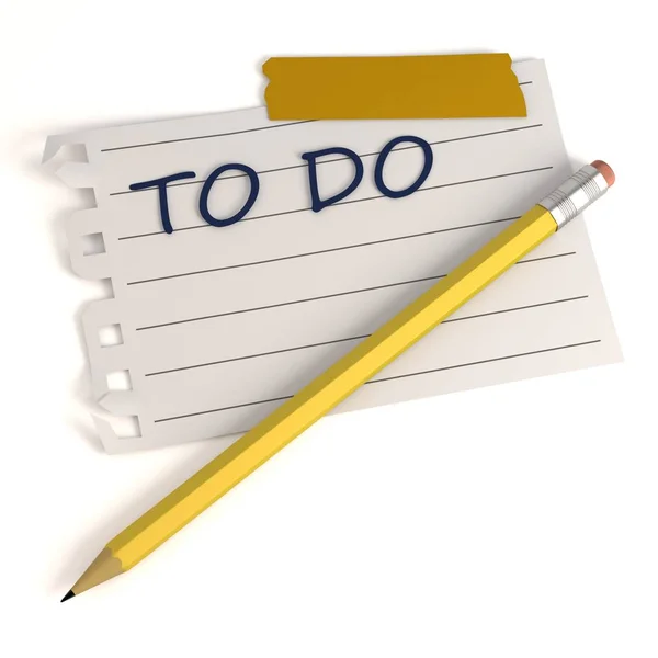 3d render of to do list — Stock Photo, Image