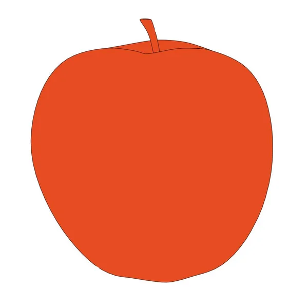 2D ilustracja kreskówka Apple — Zdjęcie stockowe