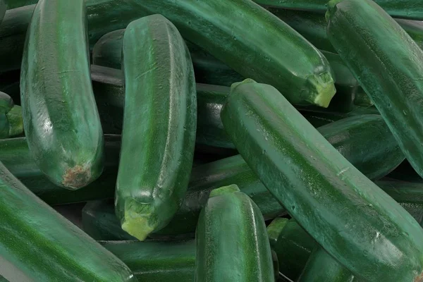 Rendu 3D réaliste de courgettte — Photo