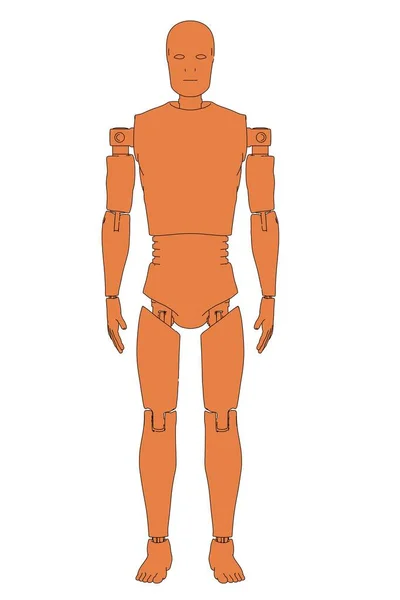 2d иллюстрация манекена краш-теста — стоковое фото