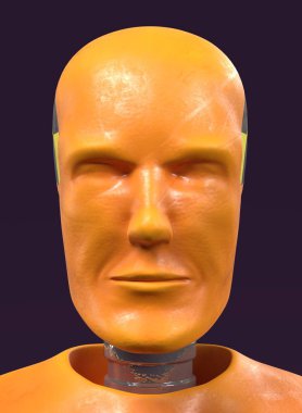çarpışma testi mankeni gerçekçi 3d render