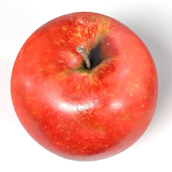 Rendu 3D réaliste de pomme rouge — Photo