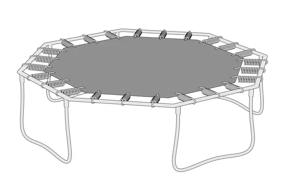 2d desenho animado ilustração de trampolim — Fotografia de Stock