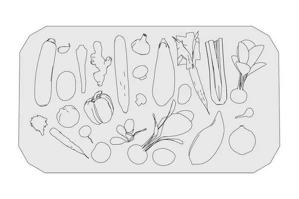2D ilustracja kreskówka warzyw — Zdjęcie stockowe