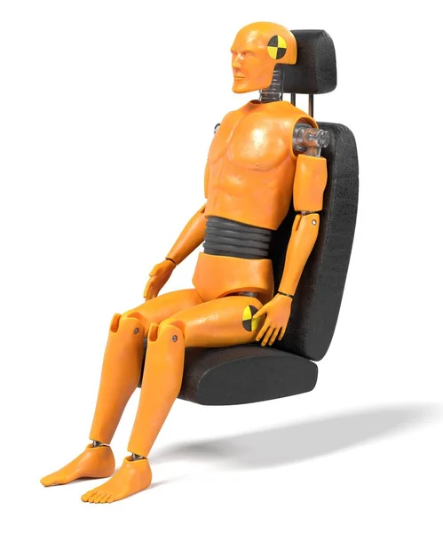 Realistic 3d render of crash test dummy — Stock Photo, Image