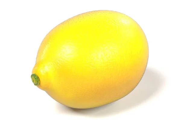 Rendu 3d réaliste de citron sur fond blanc — Photo