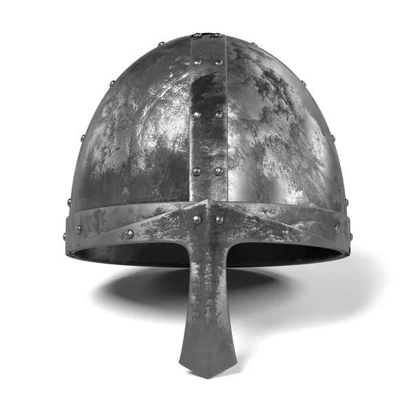 Realistic 3d render of medieval helmet — Stock Photo, Image