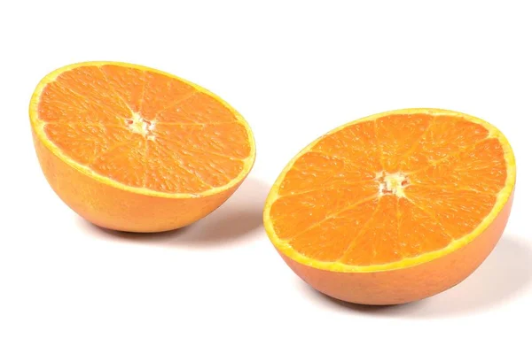 Realistic 3d render of orange on white backround — Stock Photo, Image