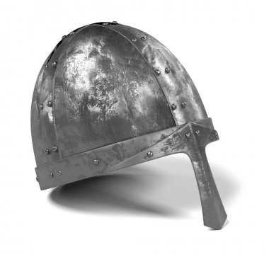 Ortaçağ kask gerçekçi 3d render
