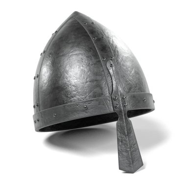 Ortaçağ kask gerçekçi 3d render
